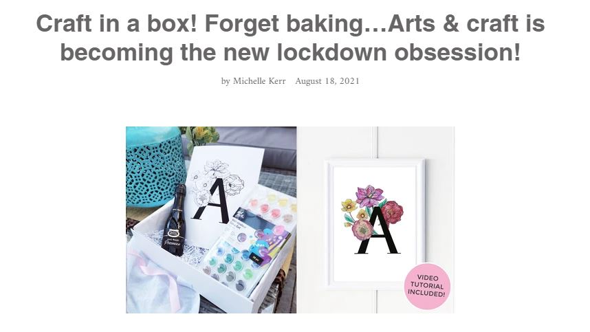 Craft in a box! Forget baking…Arts & craft is becoming the new lockdown obsession!