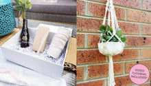 Load image into Gallery viewer, Macrame Plant Hanger &amp; Pot - Craft Gift Box + Video Tutorial
